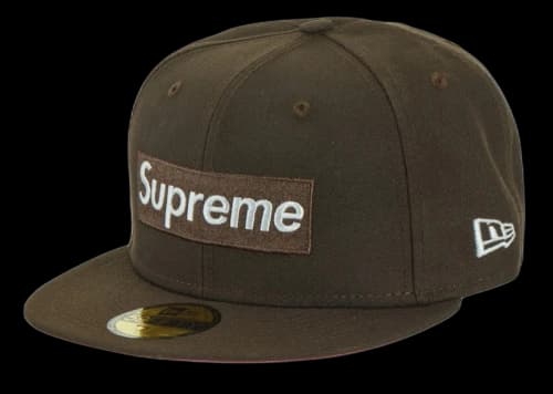 Supreme No Comp Box Logo New Era Brown