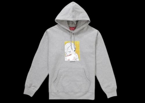 Supreme Nose Bleed Hooded Sweatshirt Heather Grey