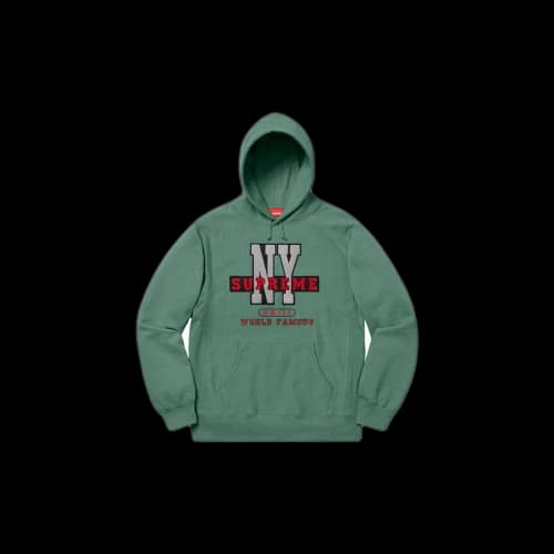 Supreme NY Hooded Sweatshirt Dusty Teal (FW19)