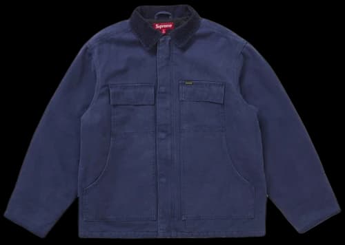 Supreme Old English Canvas Work Jacket Navy