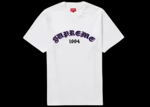 Supreme Old English Glow S/S Top White