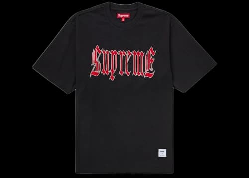 Supreme Old English S/S Top (SS24) Black