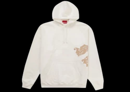 Supreme Old English Wrap Hooded Sweatshirt White