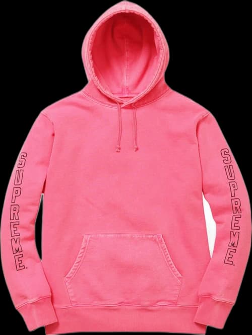 Supreme Over Dyed Hooded Sweatshirt Pink