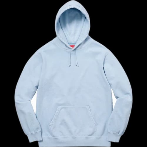 Supreme Overdyed Hooded Sweatshirt (SS18) Light Blue