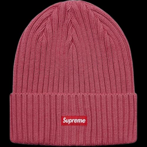Supreme Overdyed Ribbed Beanie (SS18) Washed Magenta