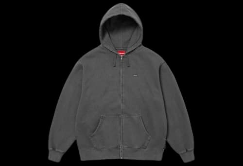 Supreme Overdyed Small Box Zip Up Hooded Sweatshirt Black (SS24)