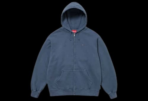 Supreme Overdyed Small Box Zip Up Hooded Sweatshirt Dark Slate (SS24)