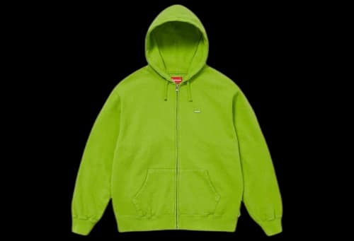 Supreme Overdyed Small Box Zip Up Hooded Sweatshirt Lime (SS24)