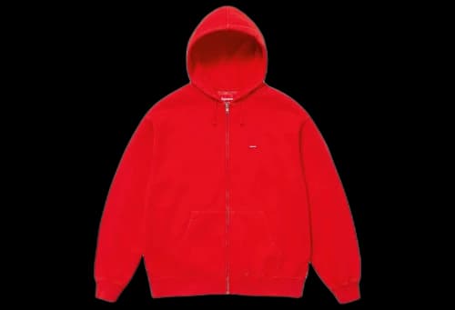 Supreme Overdyed Small Box Zip Up Hooded Sweatshirt Red (SS24)
