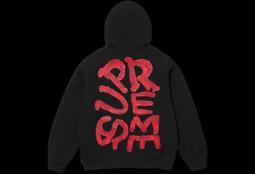 Supreme Paint Hooded Sweatshirt Black (SS24)
