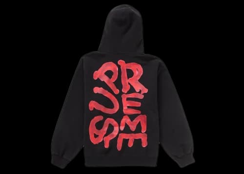 Supreme Paint Hooded Sweatshirt Black