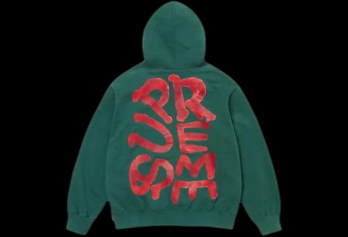 Supreme Paint Hooded Sweatshirt Dark Green (SS24)