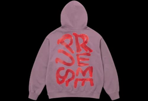 Supreme Paint Hooded Sweatshirt Dusty Purple (SS24)