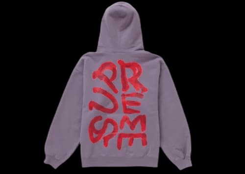 Supreme Paint Hooded Sweatshirt Dusty Purple