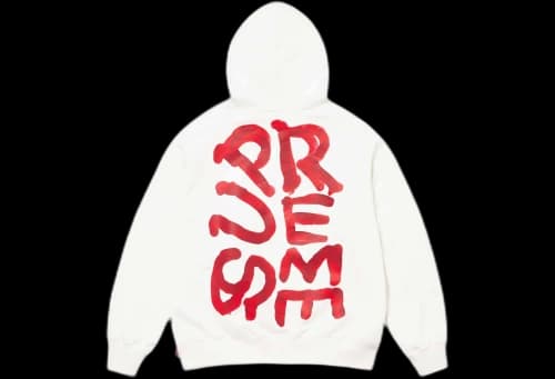Supreme Paint Hooded Sweatshirt White (SS24)