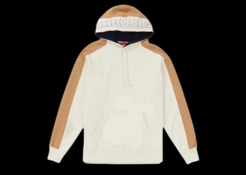 Supreme Paneled Hooded Sweatshirt Natural