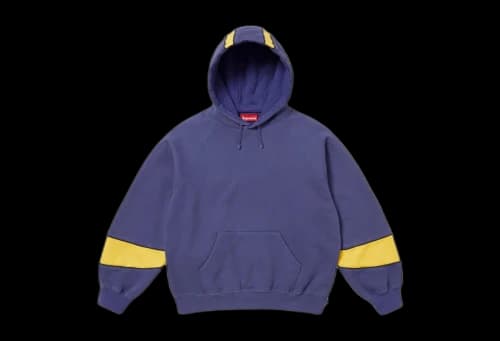 Supreme Paneled Hooded Sweatshirt 'Washed Navy' (SS25)