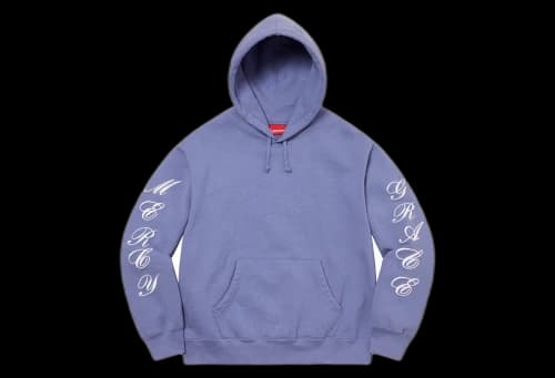 Supreme Patches Spiral Hooded Sweatshirt Light Purple (SS23)