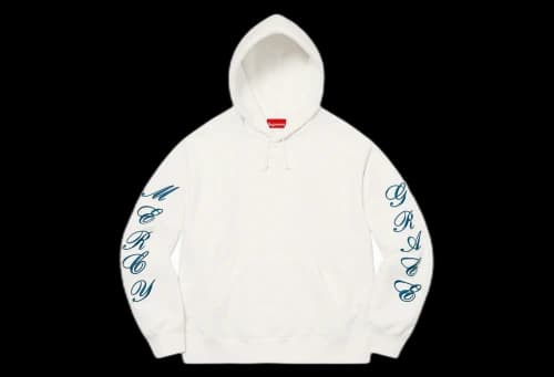 Supreme Patches Spiral Hooded Sweatshirt White (SS23)