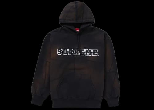 Supreme Patchwork Hooded Sweatshirt Black