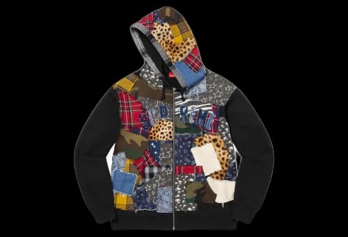 Supreme Patchwork Zip Up Hooded Sweatshirt (FW22)