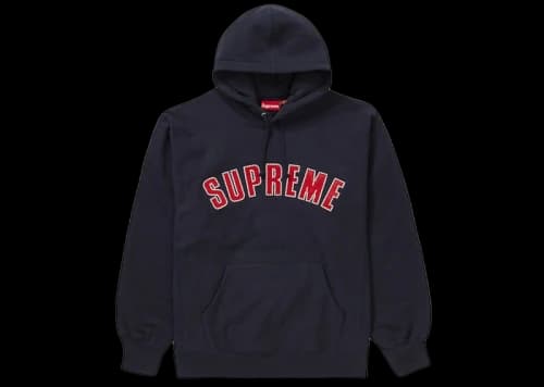 Supreme Pearl Logo Hooded Sweatshirt Navy