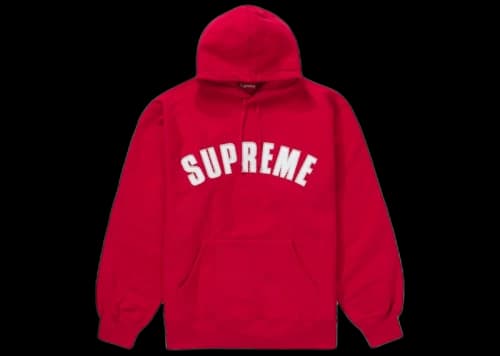 Supreme Pearl Logo Hooded Sweatshirt Red