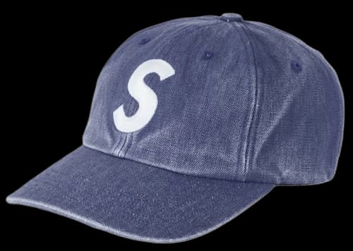 Supreme Pigment Canvas S Logo 6-Panel Navy