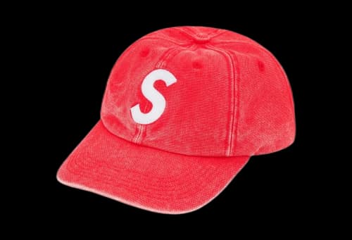Supreme Pigment Canvas S Logo 6-Panel Red (SS23)