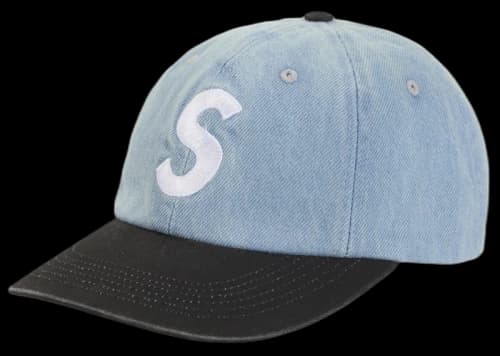 Supreme Pigment Coated 2-Tone S Logo 6-Panel Denim