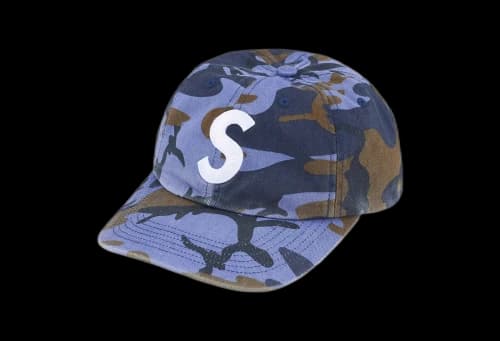 Supreme Pigment Coated S Logo 6-Panel 'Blue Camo' (SS25)