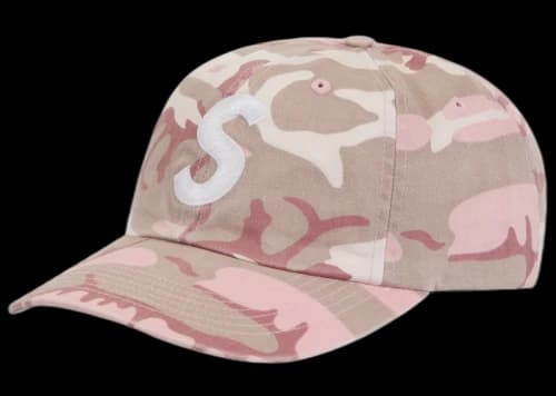 Supreme Pigment Coated S Logo 6-Panel Pink Camo