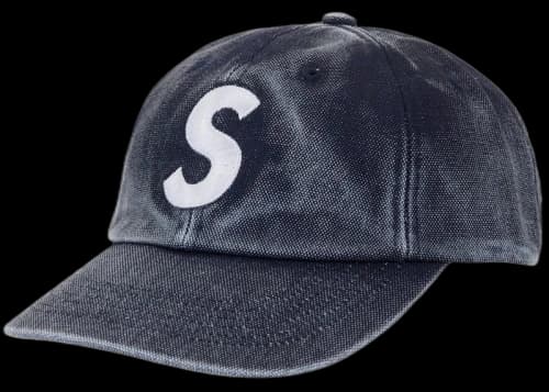 Supreme Pigment Coated S Logo 6-Panel Cap (SS26) Navy