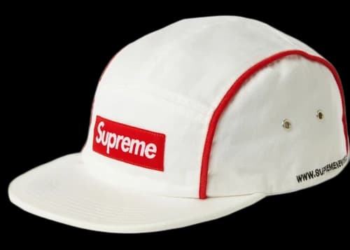 Supreme Piping Camp Cap White