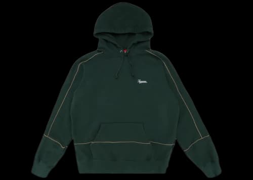 Supreme Piping Hooded Sweatshirt Dark Green