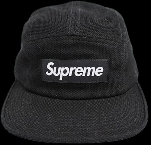Supreme Pique Knit Camp Cap Black