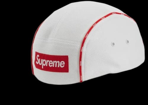 Supreme Pique Piping Camp Cap White
