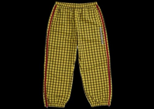 Supreme Plaid Warm Up Pant Yellow