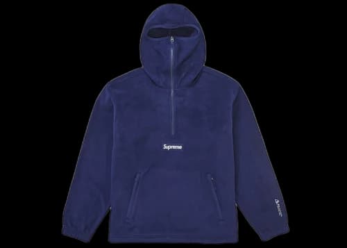Supreme Polartec Facemask Half Zip Hooded Sweatshirt (FW24) Navy