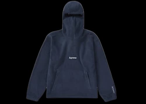 Supreme Polartec Facemask Half Zip Hooded Sweatshirt Navy