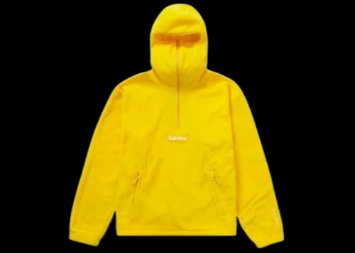 Supreme Polartec Facemask Half Zip Hooded Sweatshirt Yellow