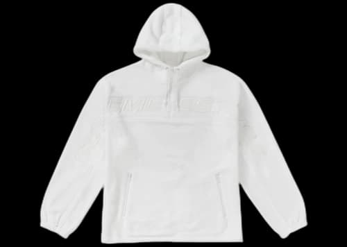 Supreme Polartec Half Zip Hooded Sweatshirt White