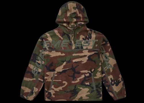 Supreme Polartec Half Zip Hooded Sweatshirt Woodland Camo