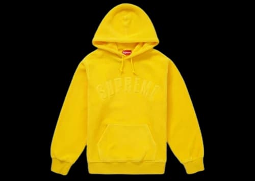 Supreme Polartec Hooded Sweatshirt (FW18) Yellow