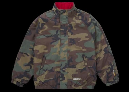 Supreme Polartec Reversible Track Jacket Woodland Camo