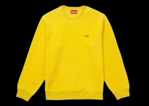 Supreme Polartec Small Box Crewneck Yellow