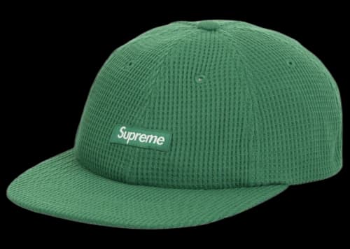 Supreme Polartec Waffle Small Box 6 Panel Green