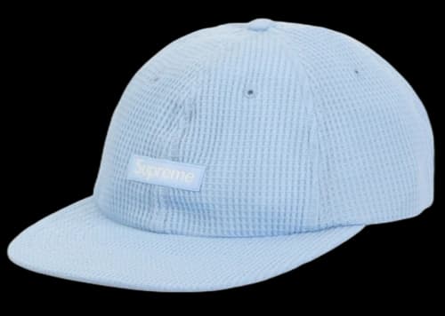 Supreme Polartec Waffle Small Box 6 Panel Light Blue