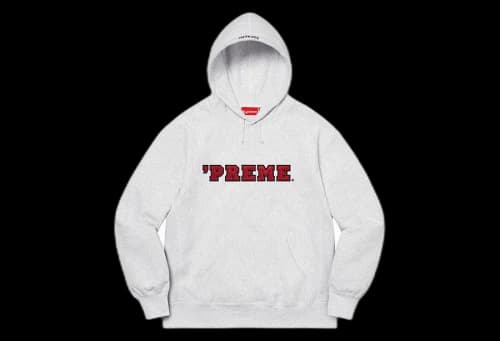 Supreme 'Preme Hooded Sweatshirt Ash Grey (FW22)